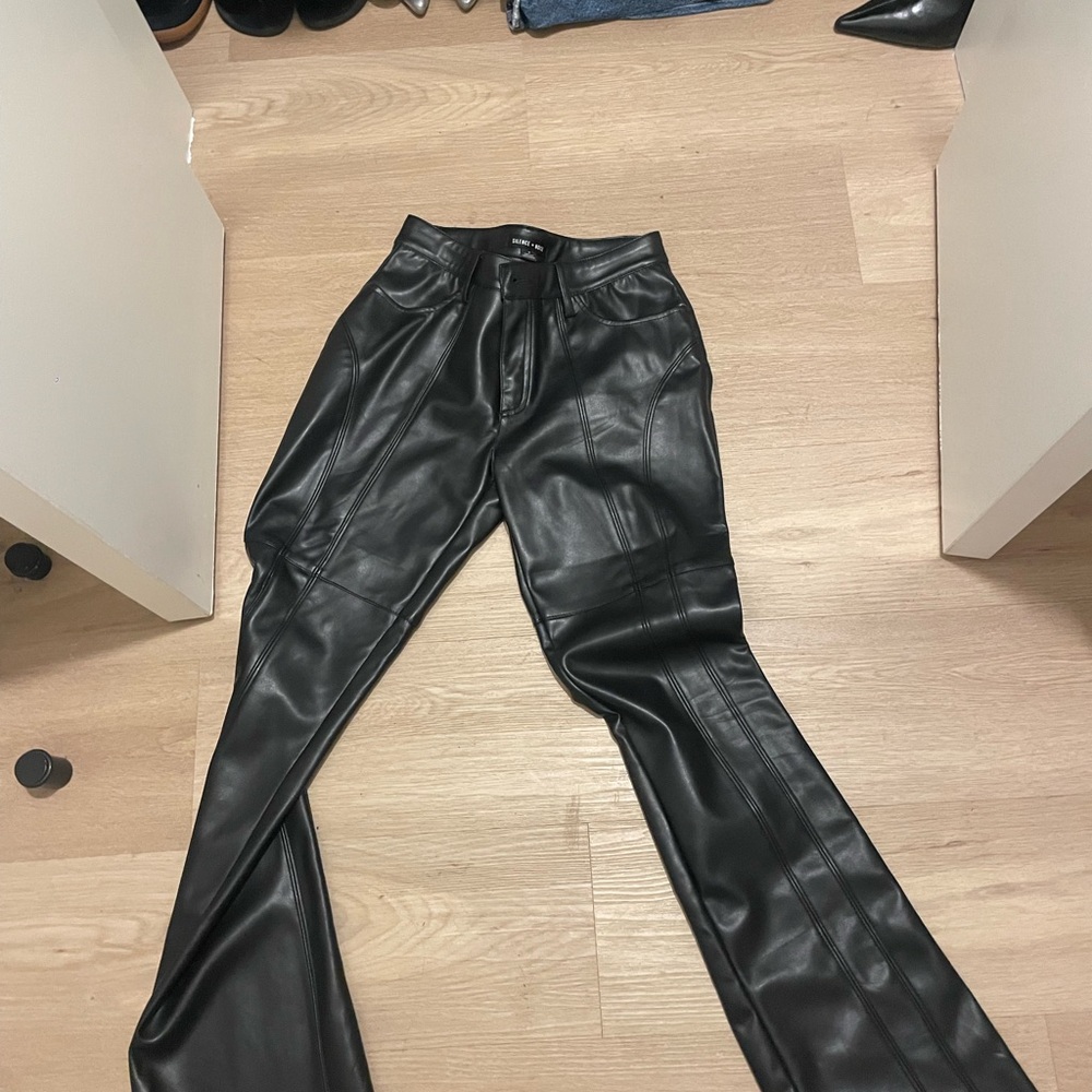Silence + Noise Black Vegan Leather pants